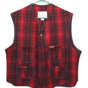 WOOLRICH VEST,  RED HUNTER PLAID, MENS, SIZE XL, PERFET FOR CHRISTMAS!